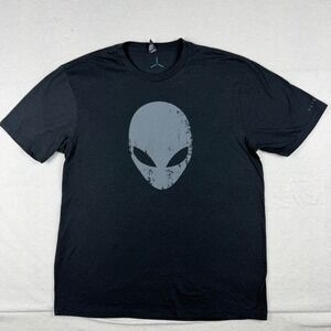 Alienware Gaming T-Shirt Mens Large Black Distressed Alien Head District‎ Made